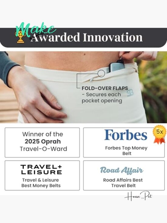 4-Pocket Zip Slim Running Belt, No-Bounce Phone Holder for Workout & Travel